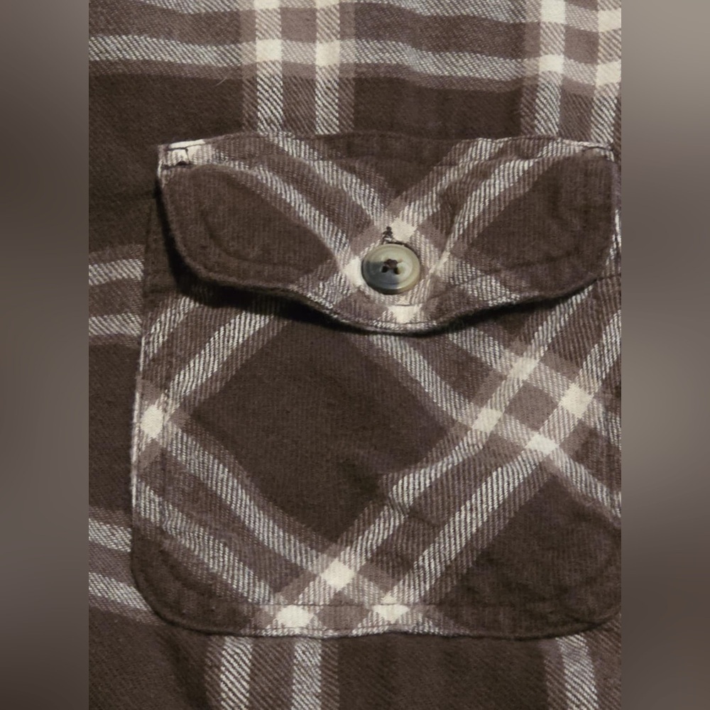 Wrangler Men’s Size XL Brown Checkered Shacket With Sherpa Lining EUC - Picture 8 of 8